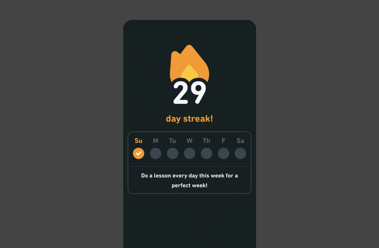 Duolingo lesson streaks image