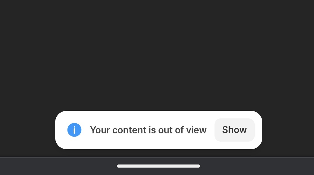 Your content is out of view image