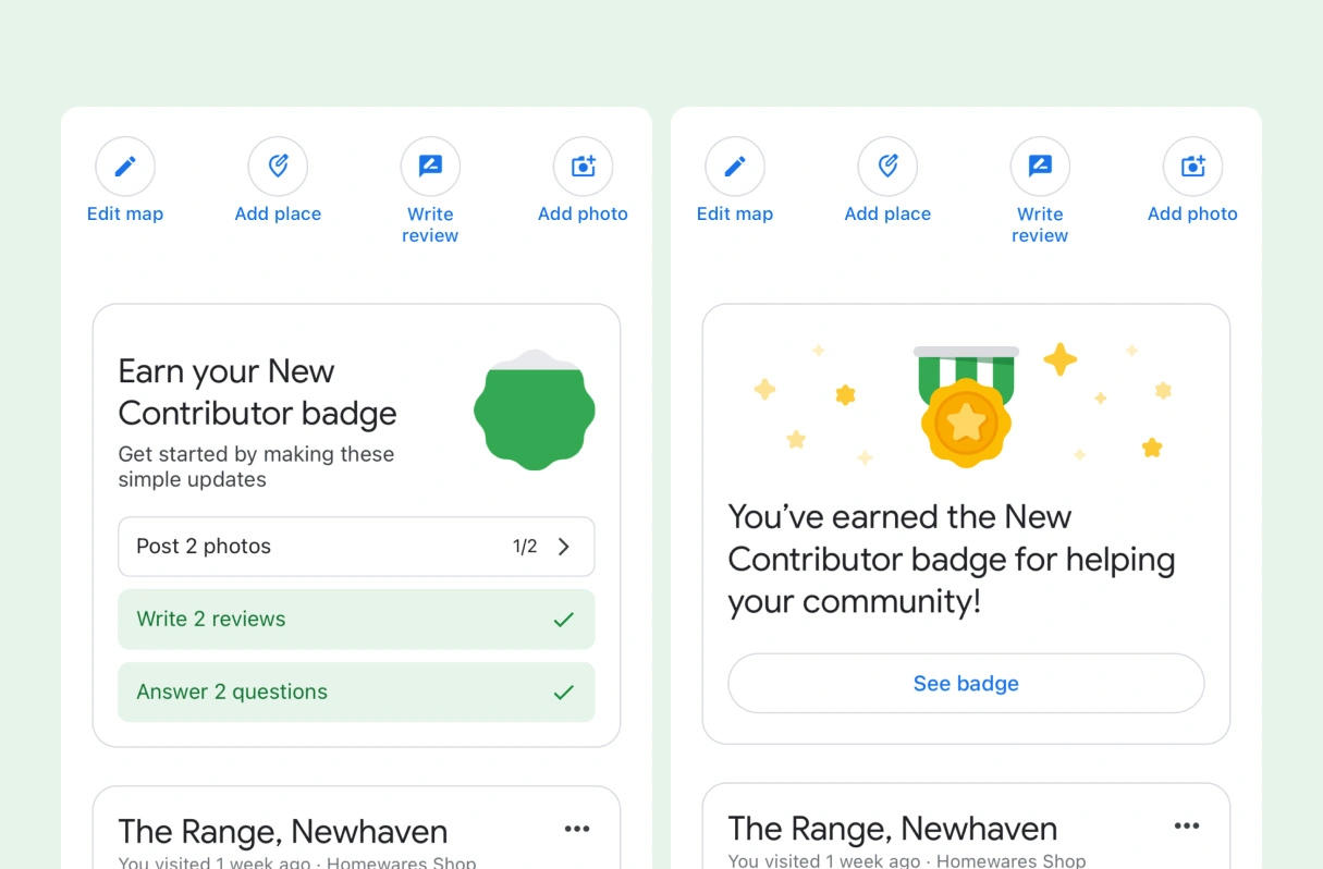 Google's contributor badges image