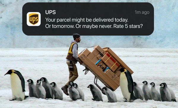 The UX of delivering parcels