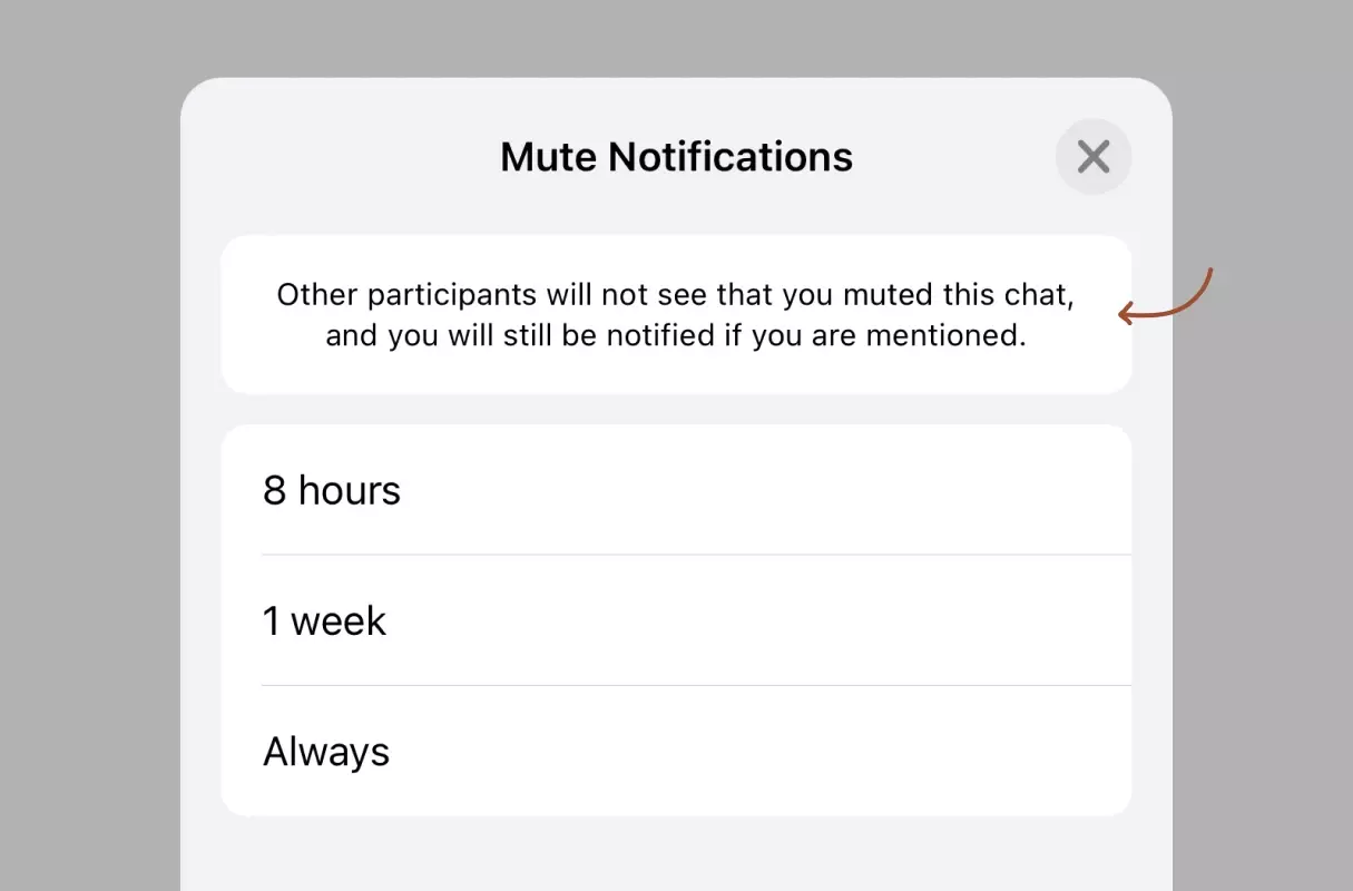 Context about muting conversations